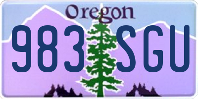 OR license plate 983SGU