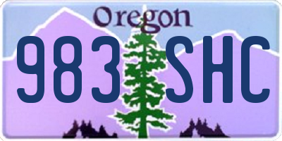 OR license plate 983SHC
