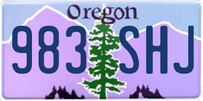 OR license plate 983SHJ