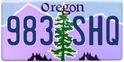 OR license plate 983SHQ