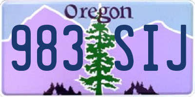OR license plate 983SIJ