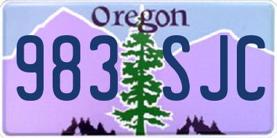 OR license plate 983SJC