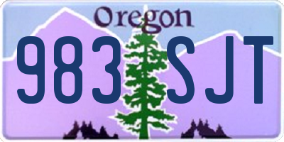 OR license plate 983SJT