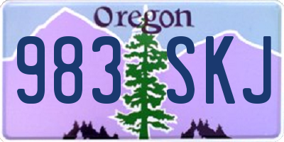 OR license plate 983SKJ