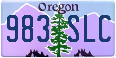 OR license plate 983SLC
