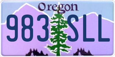 OR license plate 983SLL