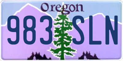 OR license plate 983SLN