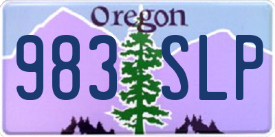 OR license plate 983SLP