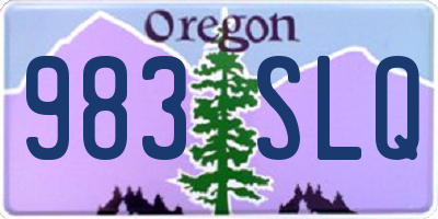 OR license plate 983SLQ