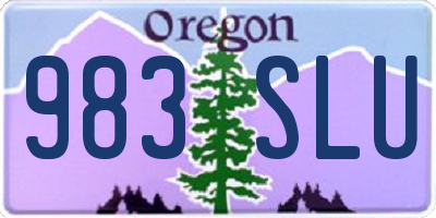 OR license plate 983SLU