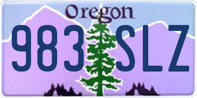 OR license plate 983SLZ