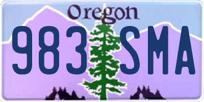 OR license plate 983SMA