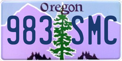 OR license plate 983SMC