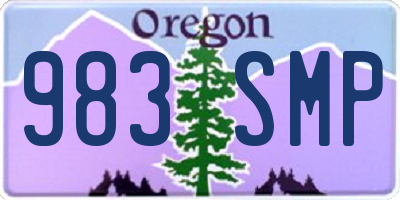 OR license plate 983SMP