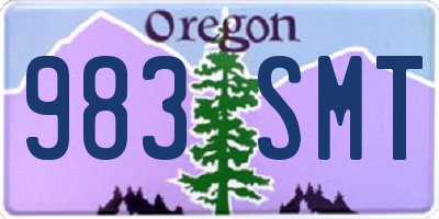 OR license plate 983SMT