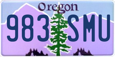 OR license plate 983SMU