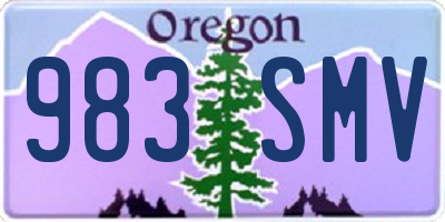 OR license plate 983SMV