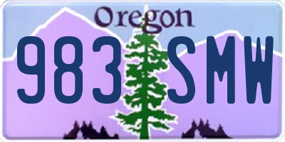 OR license plate 983SMW