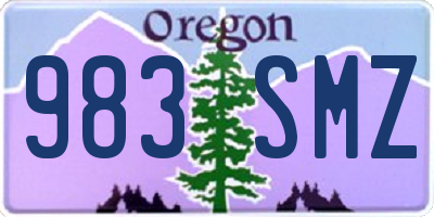 OR license plate 983SMZ