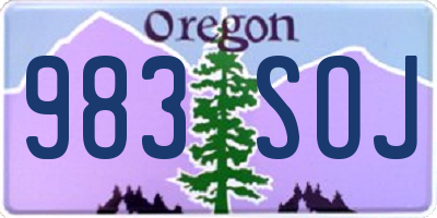 OR license plate 983SOJ