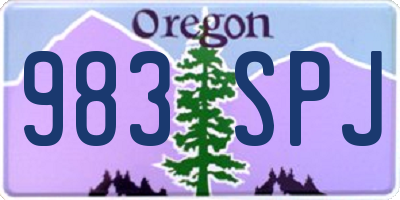 OR license plate 983SPJ