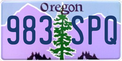 OR license plate 983SPQ