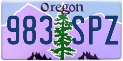 OR license plate 983SPZ