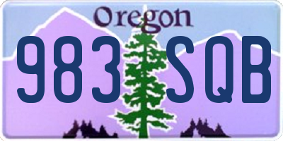 OR license plate 983SQB