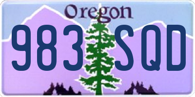 OR license plate 983SQD