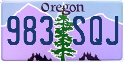 OR license plate 983SQJ