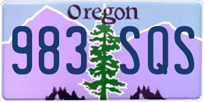 OR license plate 983SQS