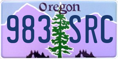 OR license plate 983SRC