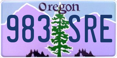 OR license plate 983SRE