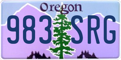 OR license plate 983SRG