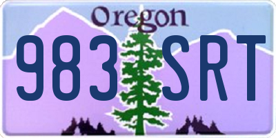 OR license plate 983SRT