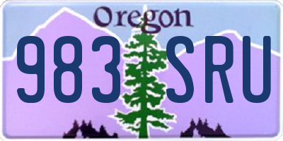 OR license plate 983SRU