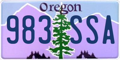 OR license plate 983SSA