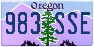 OR license plate 983SSE
