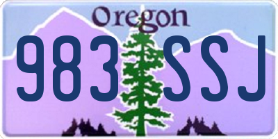 OR license plate 983SSJ