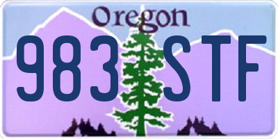 OR license plate 983STF