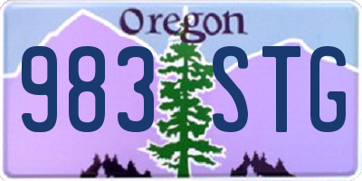 OR license plate 983STG