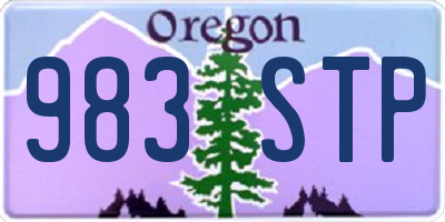 OR license plate 983STP