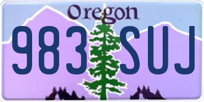OR license plate 983SUJ