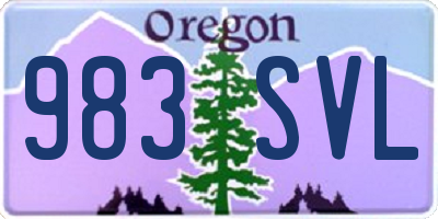OR license plate 983SVL