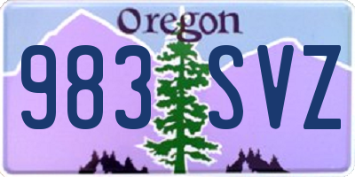 OR license plate 983SVZ