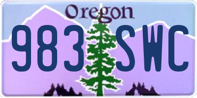 OR license plate 983SWC
