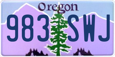 OR license plate 983SWJ