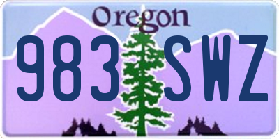 OR license plate 983SWZ