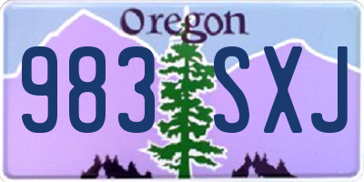 OR license plate 983SXJ