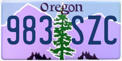 OR license plate 983SZC